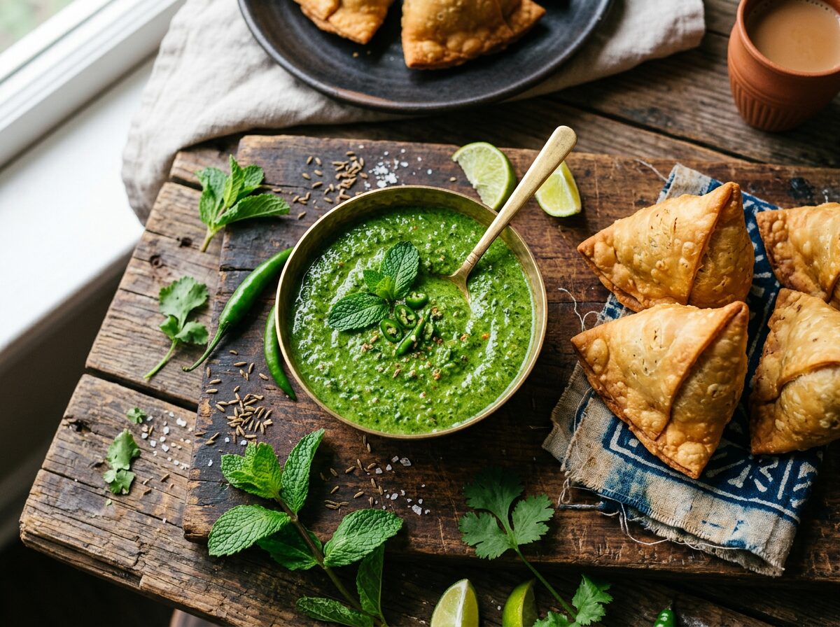 Authentic Indian Mint Cilantro Chutney Recipe