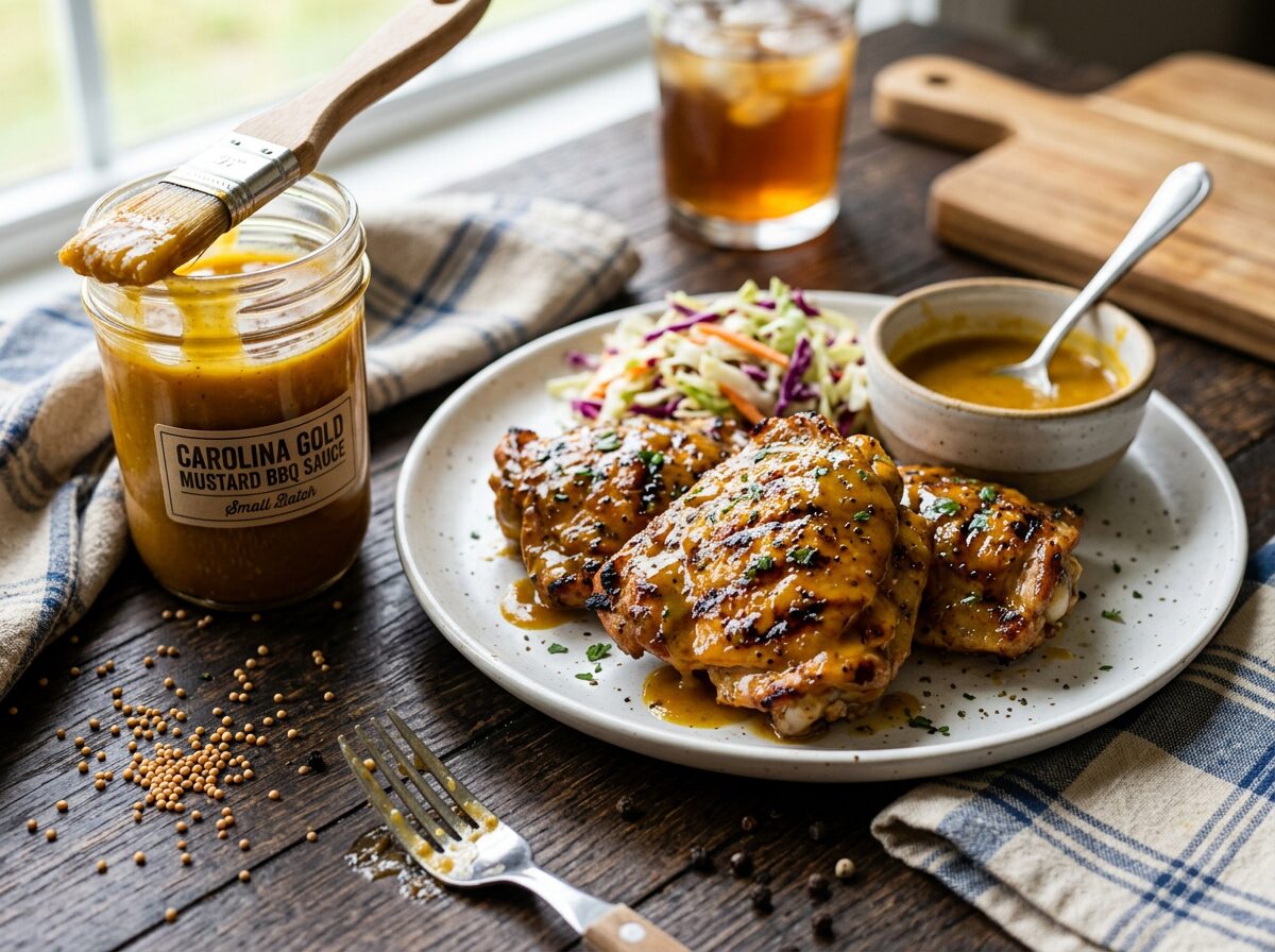 Homemade Carolina Gold BBQ Sauce (Tangy Mustard BBQ Sauce)