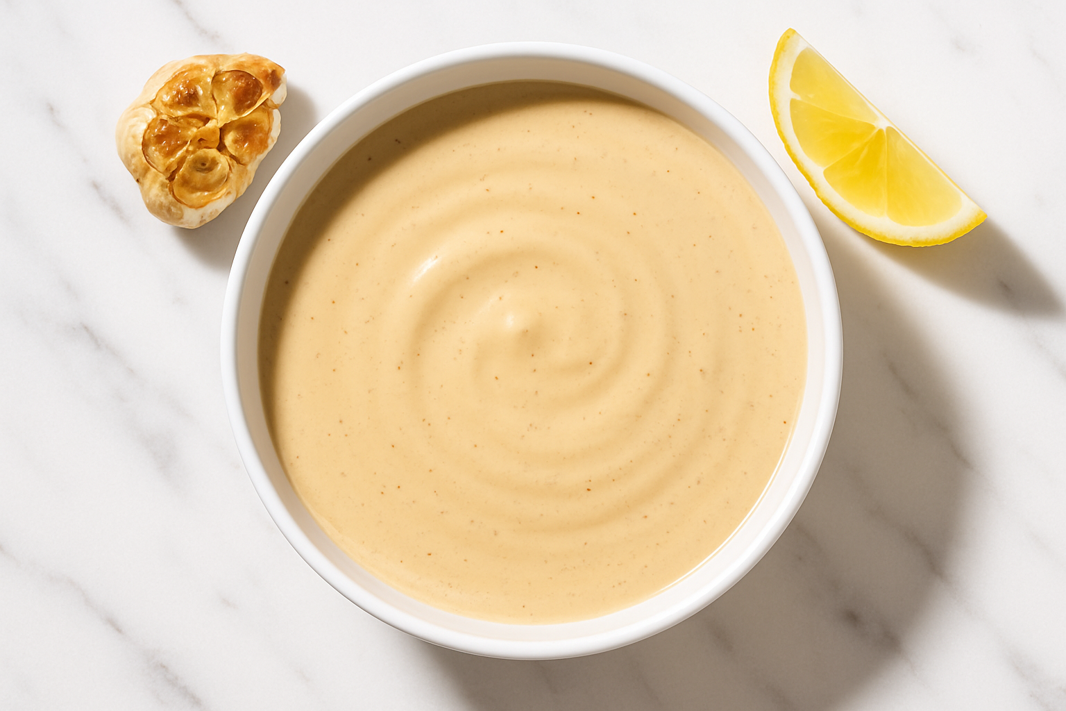 Creamy Roasted Garlic Lemon Tahini Dressing