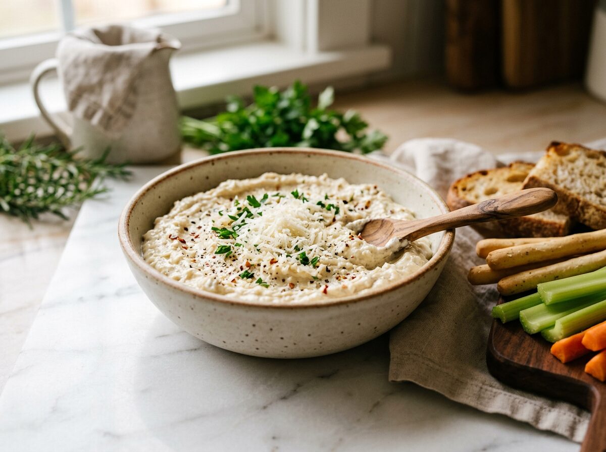 Creamy Roasted Garlic Parmesan Dip