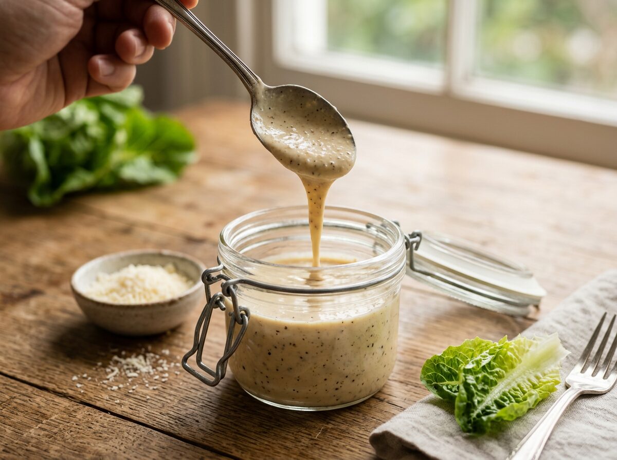 Thermomix Creamy Roasted Garlic Caesar Dressing