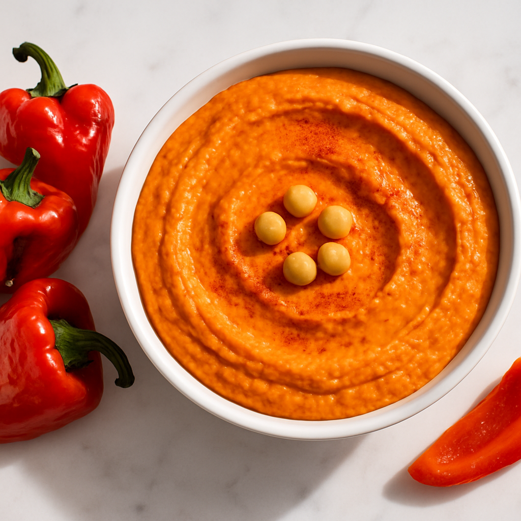 Thermomix Roasted Red Pepper Hummus